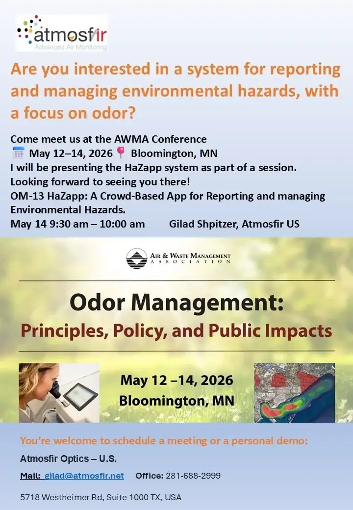 Atmosfir Presents HaZapp at AWMA Odor Management Conference